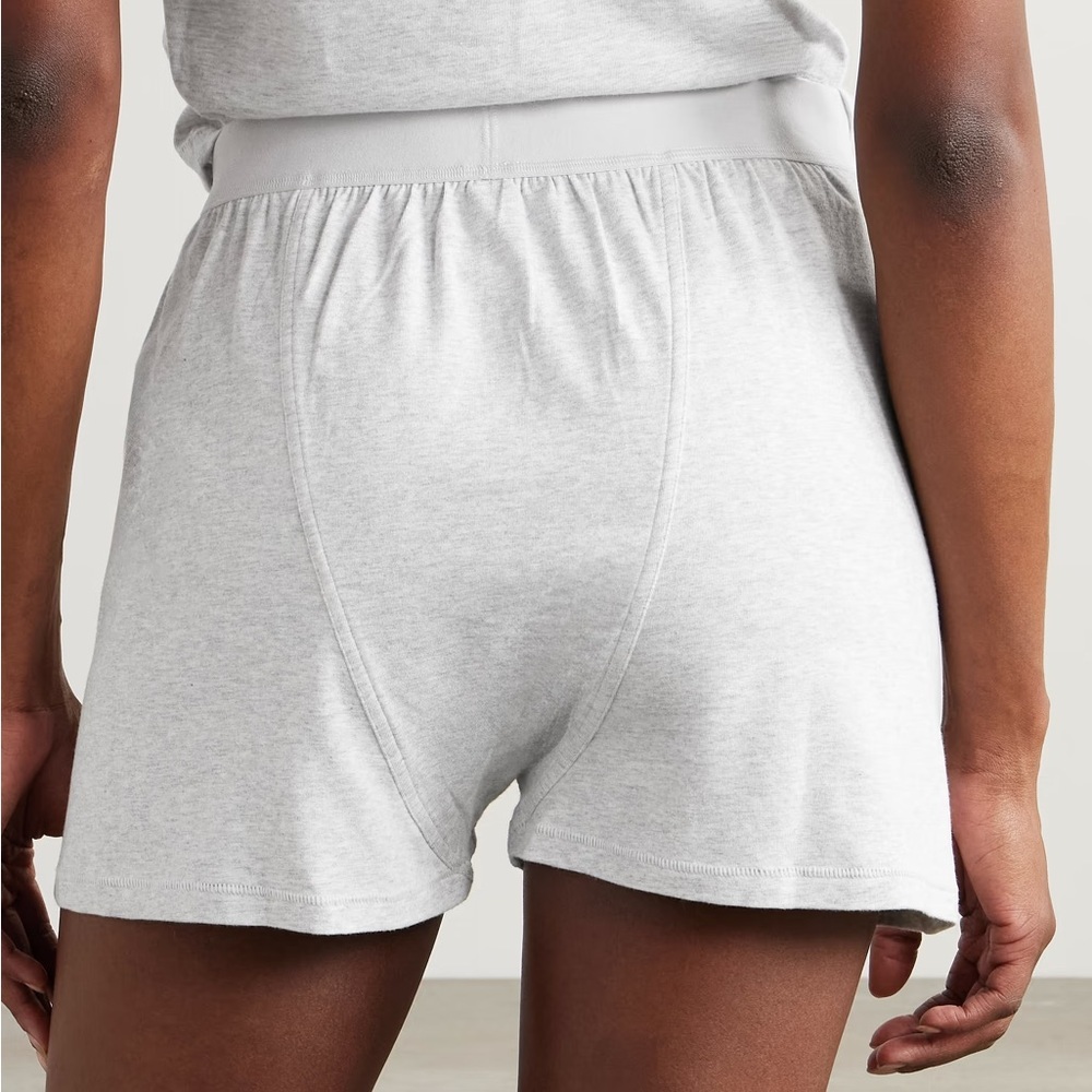 Skims Light Heather Gray Boyfriend Loose Shorts - Picture 2 of 5